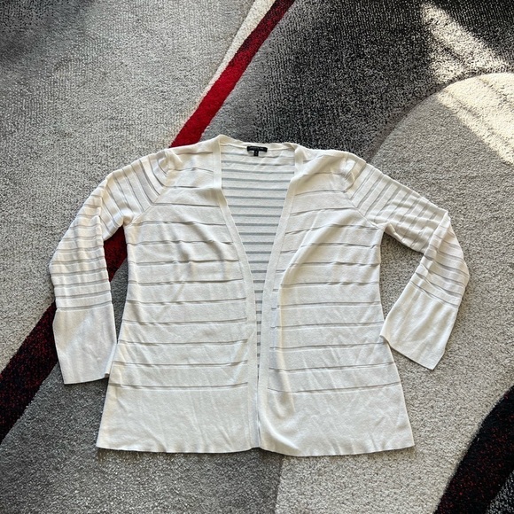 Lafayette 148 New York Ribbed Open Front Cardigan - Picture 1 of 4